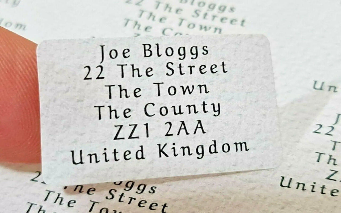 Small Personalised Self Adhesive Name Return Address Sticky Labels Stickers 3D Peak Print