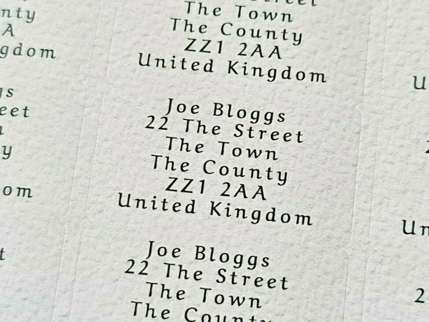 Small Personalised Self Adhesive Name Return Address Sticky Labels Stickers 3D Peak Print