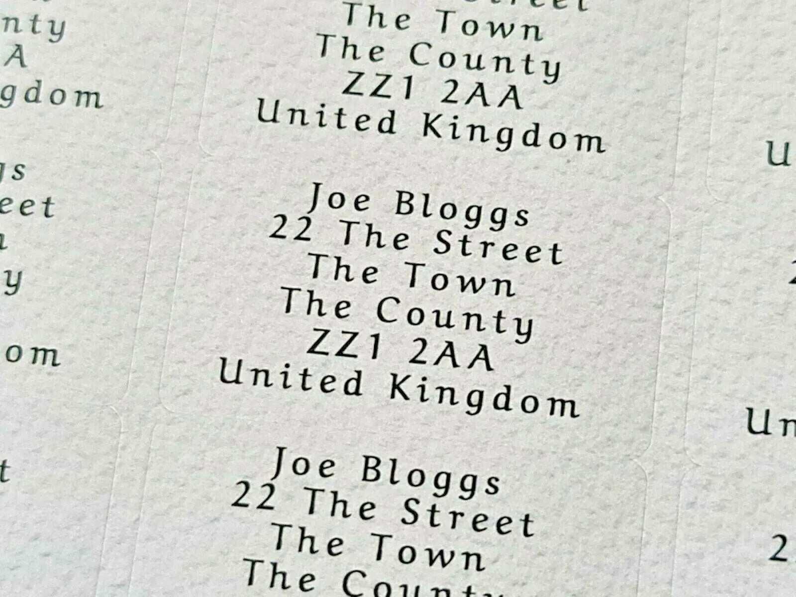 Small Personalised Self Adhesive Name Return Address Sticky Labels Stickers 3D Peak Print