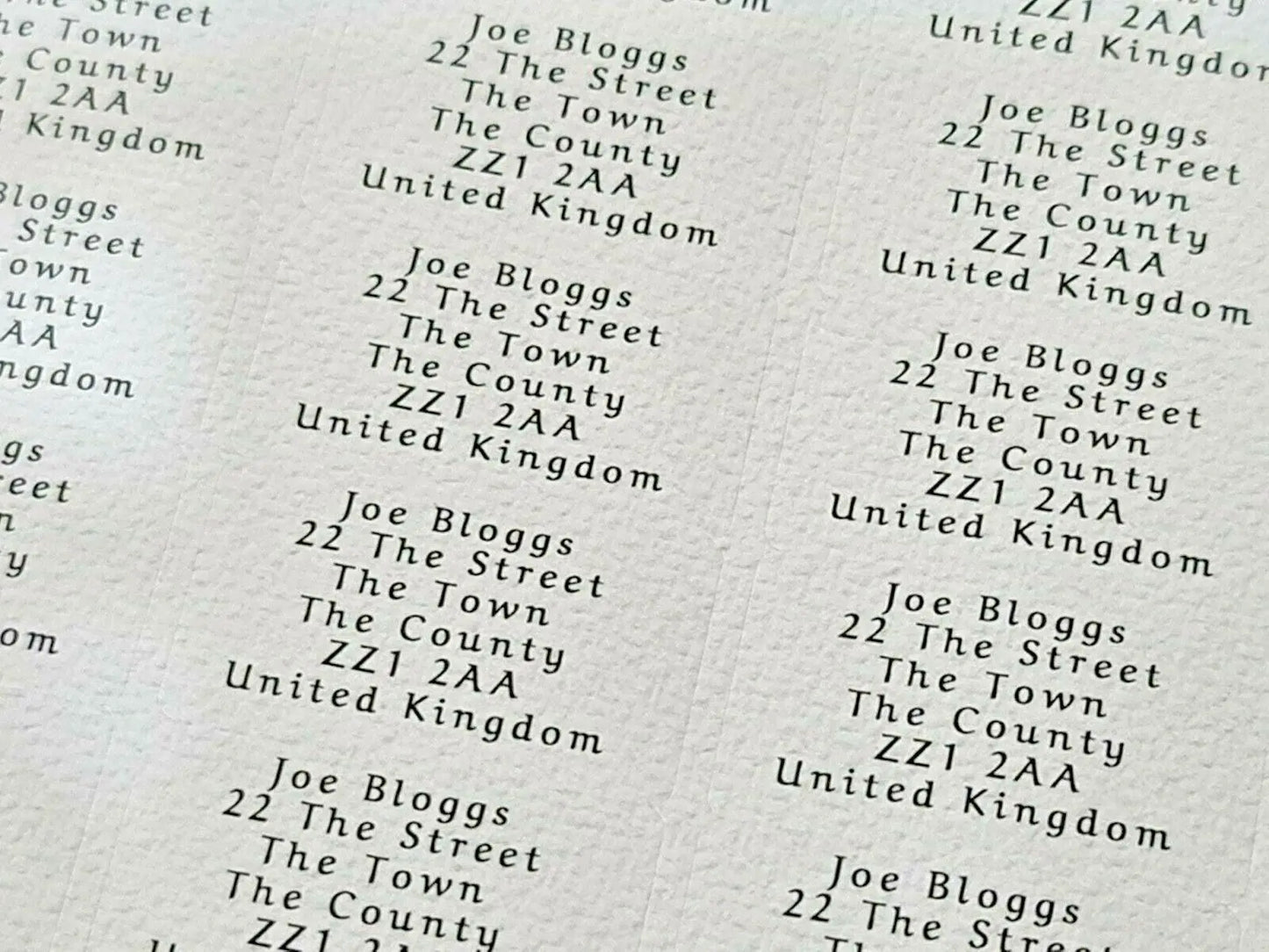 Small Personalised Self Adhesive Name Return Address Sticky Labels Stickers 3D Peak Print