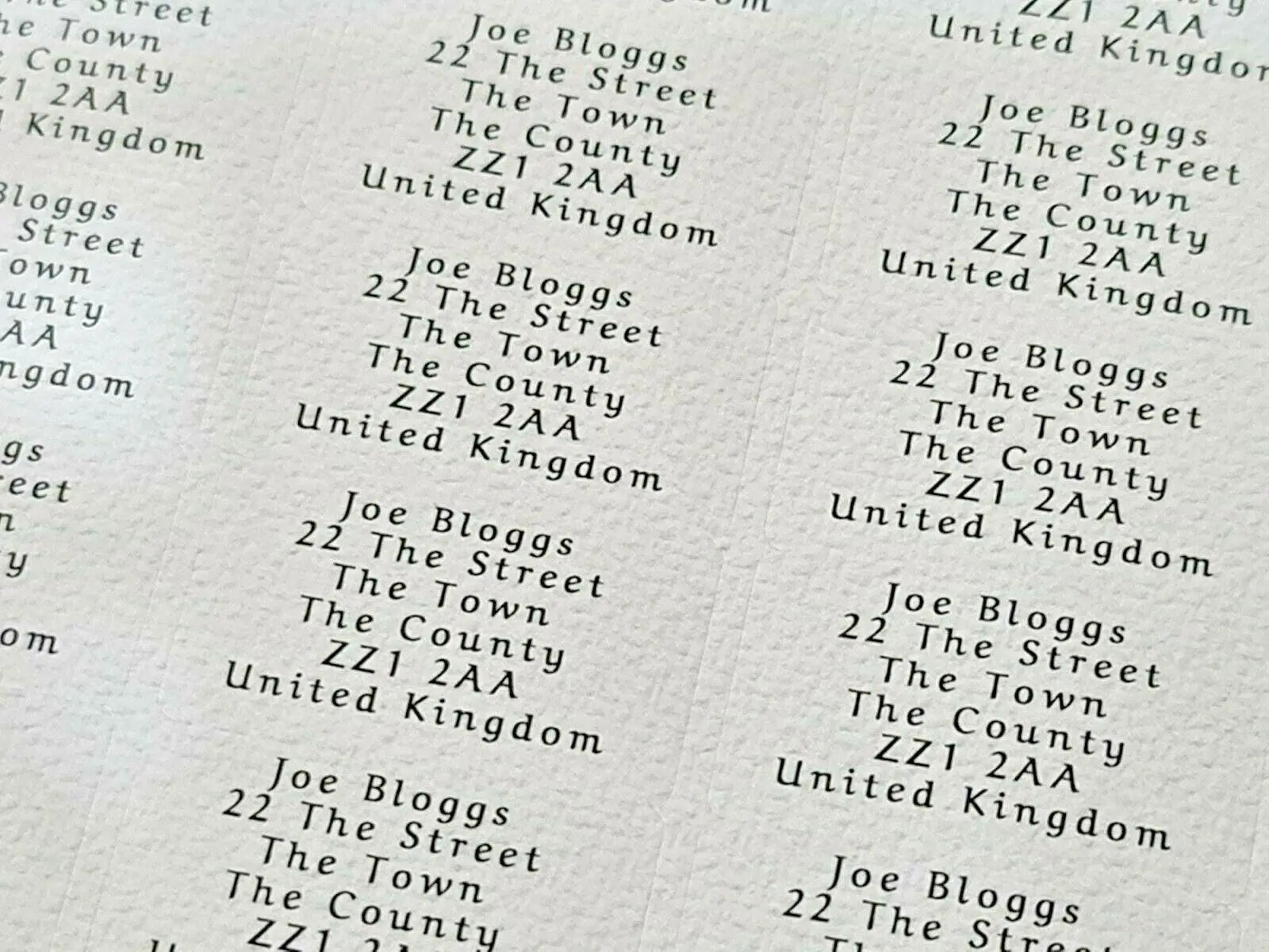 Small Personalised Self Adhesive Name Return Address Sticky Labels Stickers 3D Peak Print