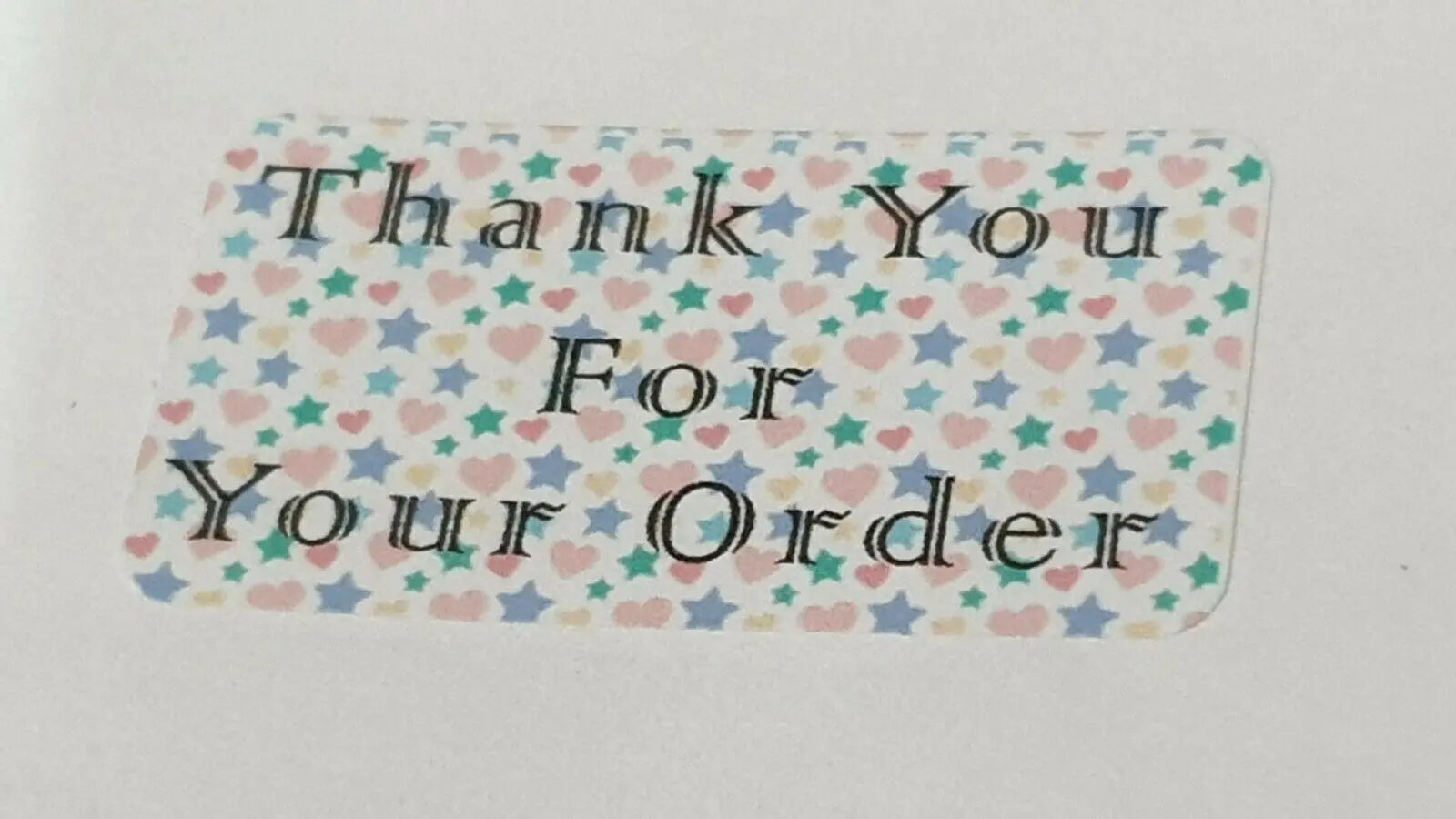 325 x Thank You for Your Order Labels Stars & Love Hearts Matte Labels Stickers 3D Peak Print