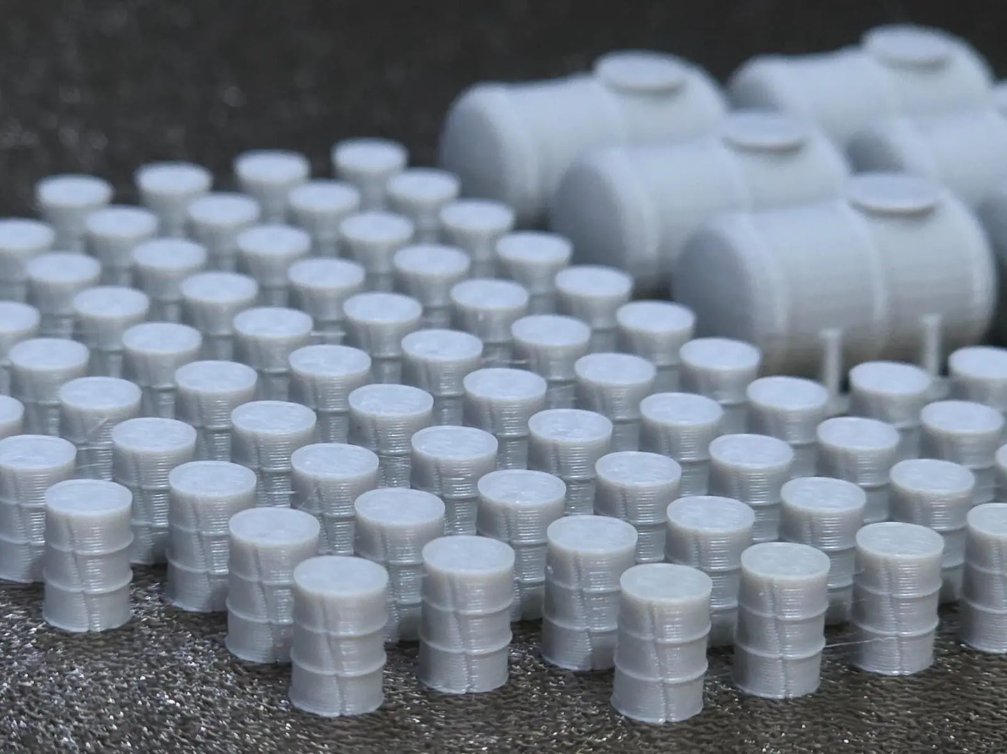 Oil Drums Oil Fuel Tanks x 80 x 6 Model Railway Scenery N Gauge 1:148 Scale 3D Peak Print