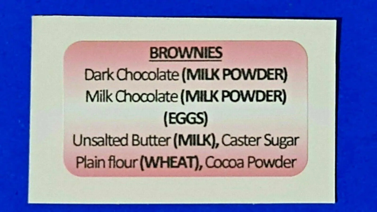 135 x Ingredient Labels Strawberry Shortcake Matte Labels Stickers 3D Peak Print