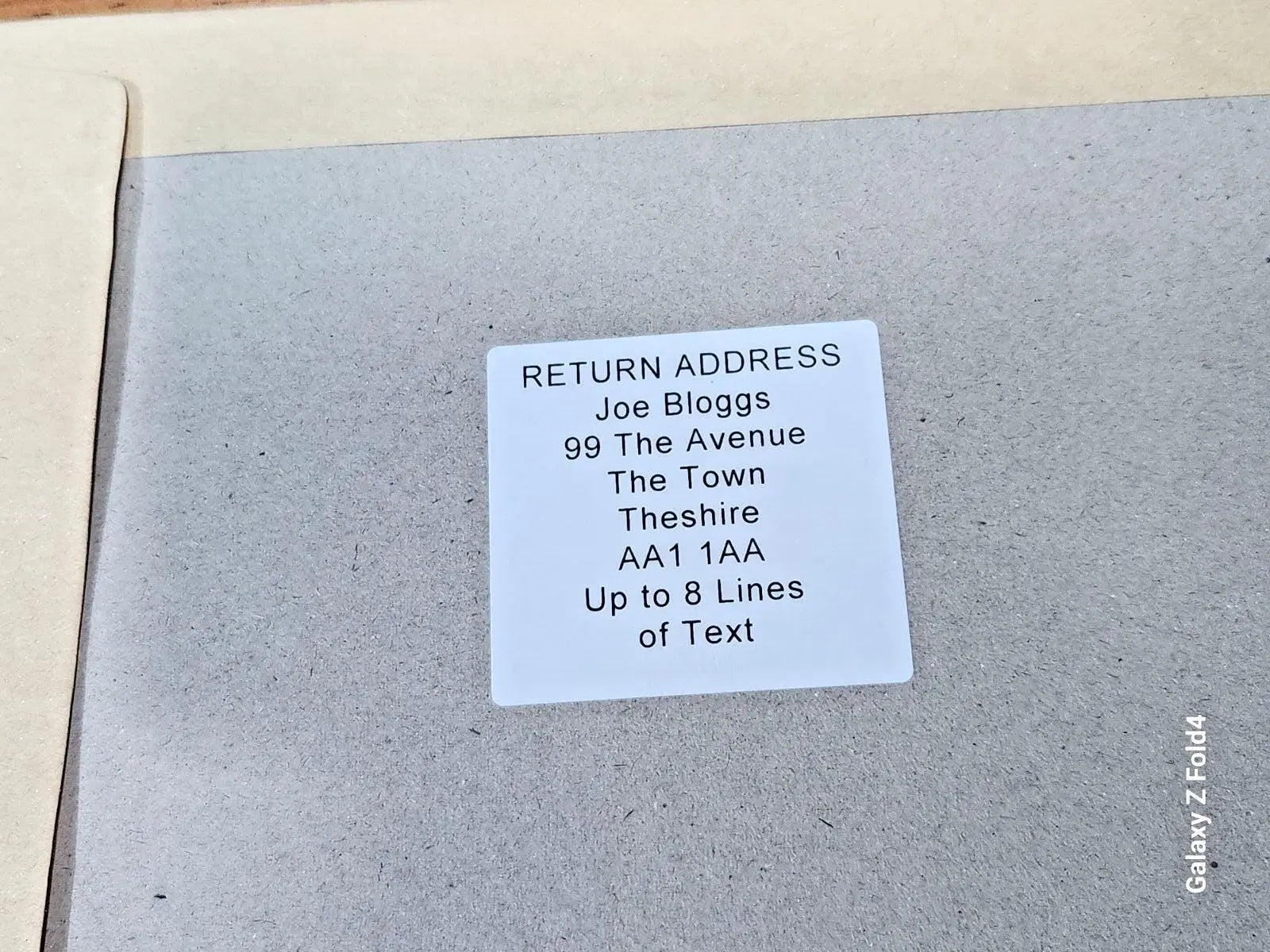 240 Square White Custom Personalised Self Adhesive Return Address Labels 3D Peak Print