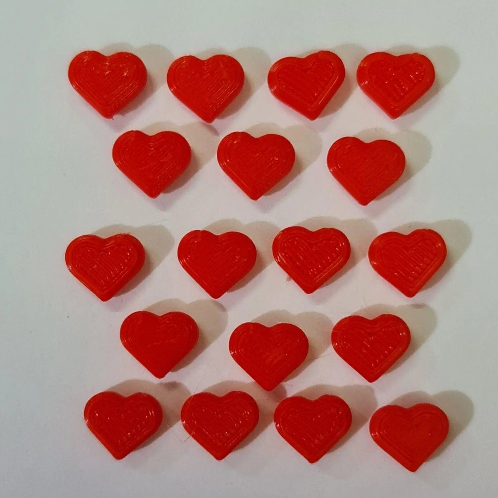 18 x Love Letter Pocket Token Love Hearts 10mm Gift Valentine Decorations 3D Peak Print