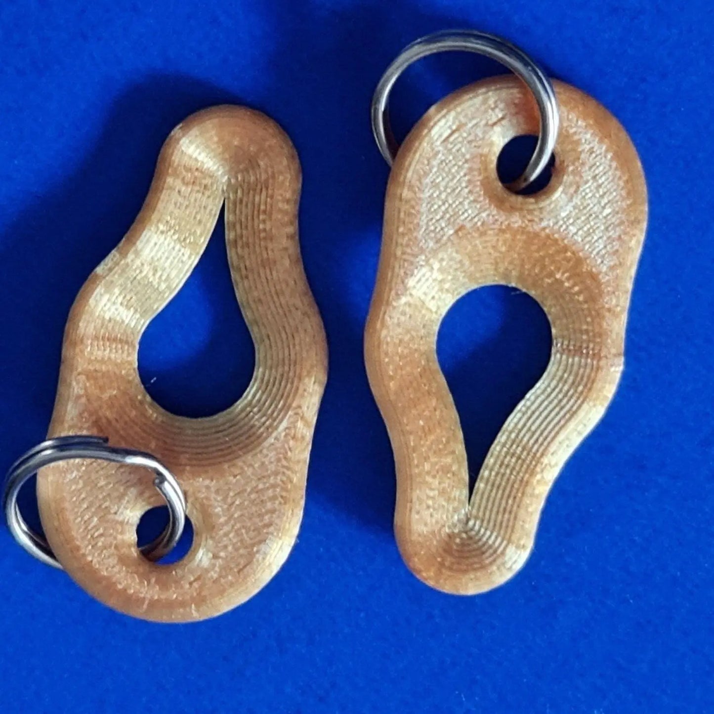 2 x Key Ring Tick Removal Tools Silk Gold PLA Plastic dog cat horse human 3D Peak Print