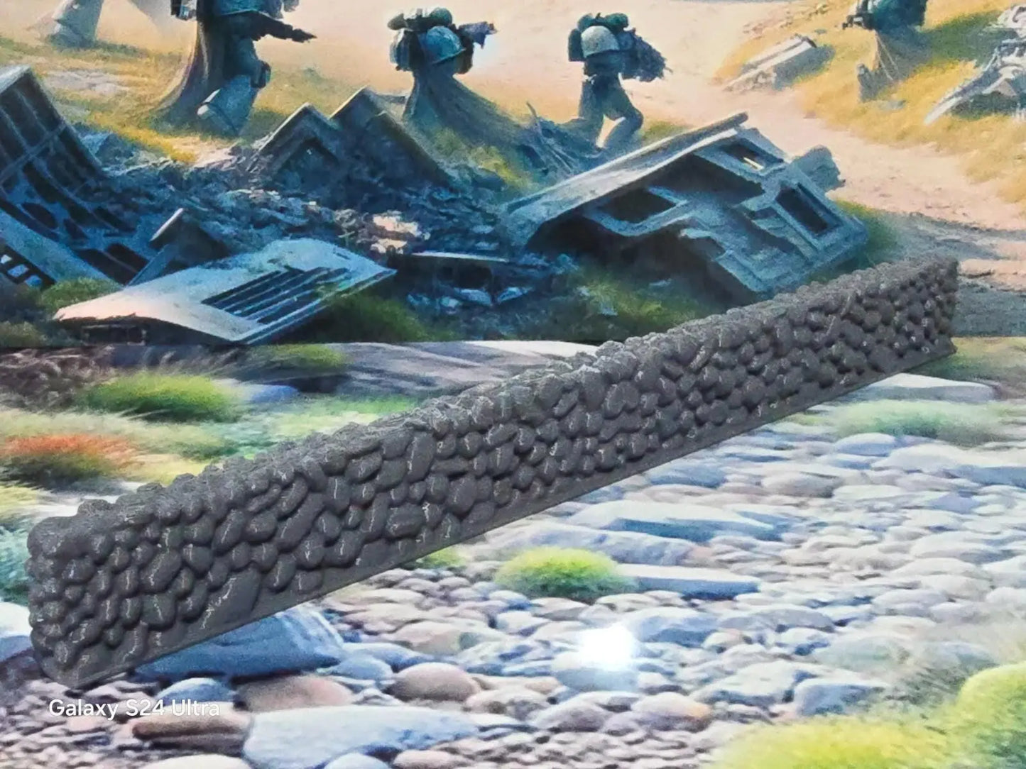 28mm Unpainted Grey Plastic 196mm long Stone Wall Bolt Action Table Top Wargames 3D Peak Print