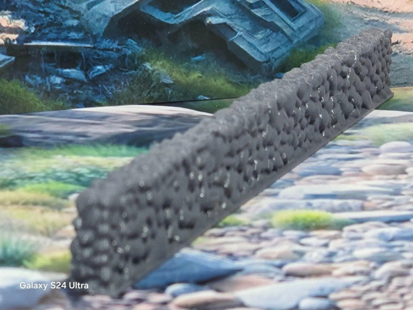 28mm Unpainted Grey Plastic 196mm long Stone Wall Bolt Action Table Top Wargames 3D Peak Print