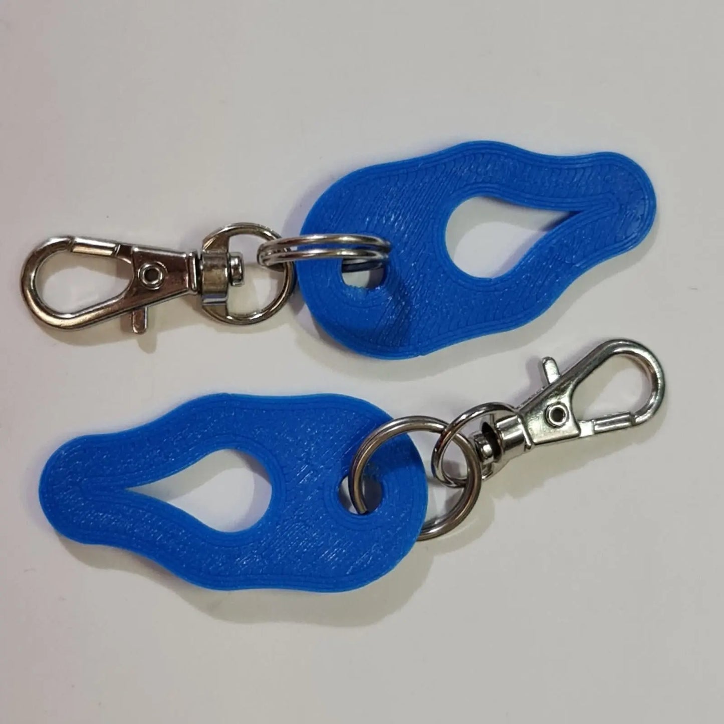 2 x Key Ring Tick Removal Tools Blue PLA Plastic Biodegradable, dog cat horse 3D Peak Print
