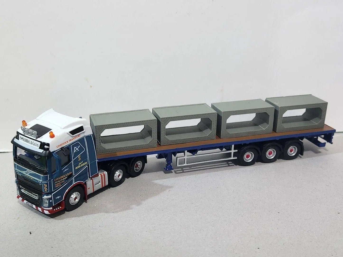 Pack of 4 2.5x1.0m 00 Gauge 1:76 Scale 1pc pre cast concrete Culverts Train Set 3D Peak Print