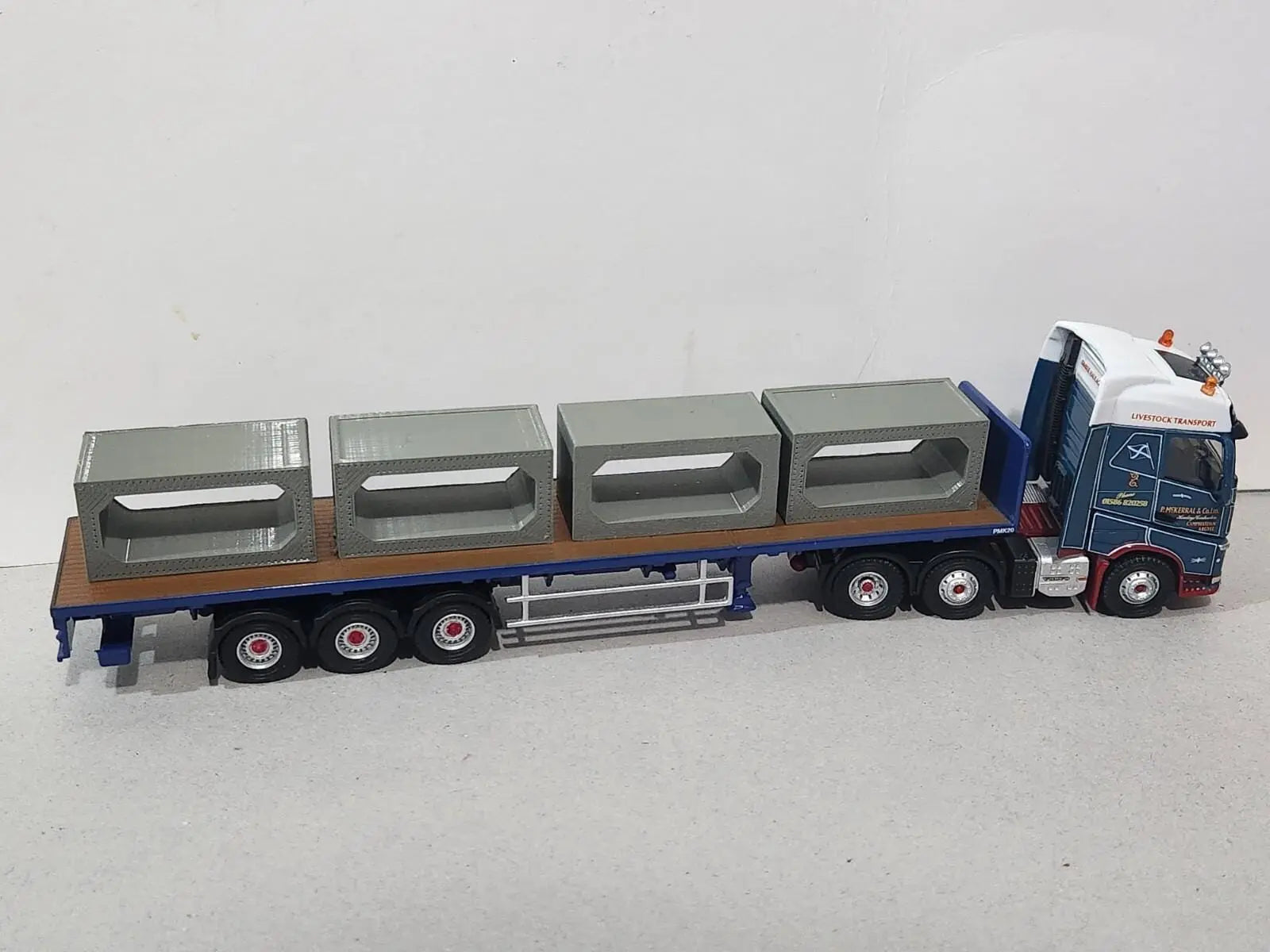 Pack of 4 2.5x1.0m 00 Gauge 1:76 Scale 1pc pre cast concrete Culverts Train Set 3D Peak Print