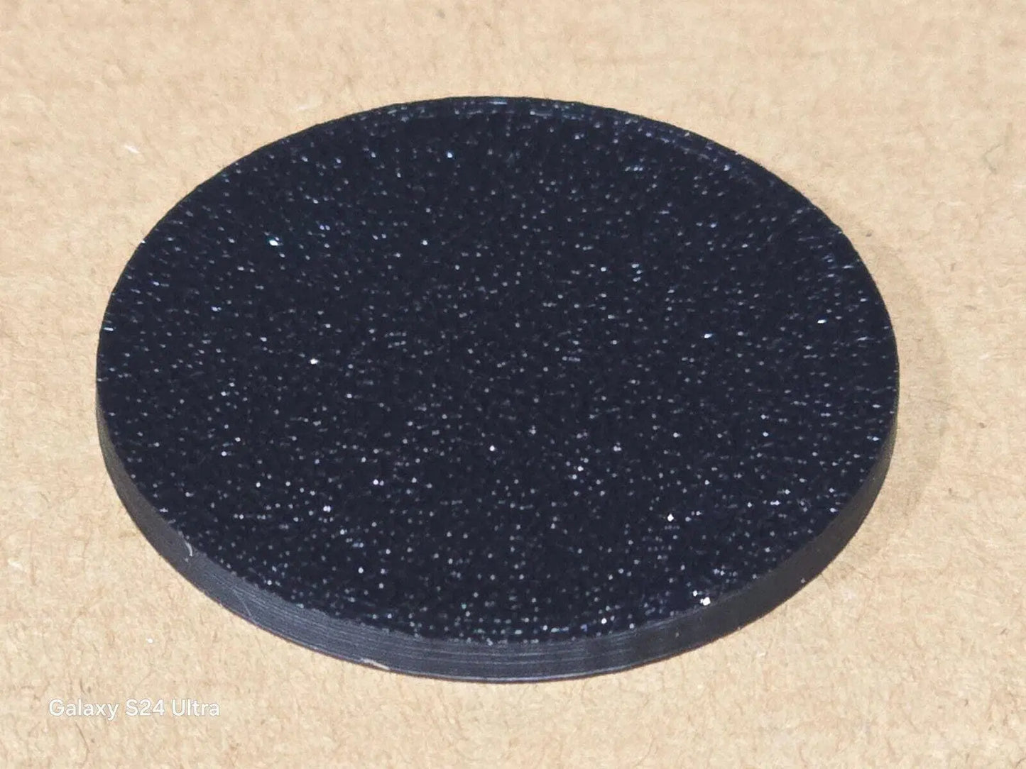 10pcs 20mm Round Small Miniature Model Bases 2mm Deep Thick Circular Base, Black 3D Peak Print