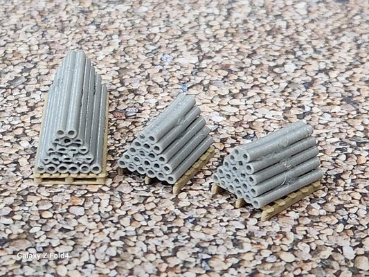 1:76 Scale OO Gauge Model Railway Pallets with Pipes Scenery and Accessories 3D Peak Print