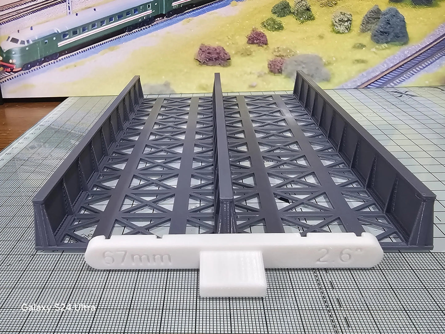 Double Track Girder Bridge 400mm Deck OO Gauge Model Railway Train Layout 1:76 Scale 3D Peak Print