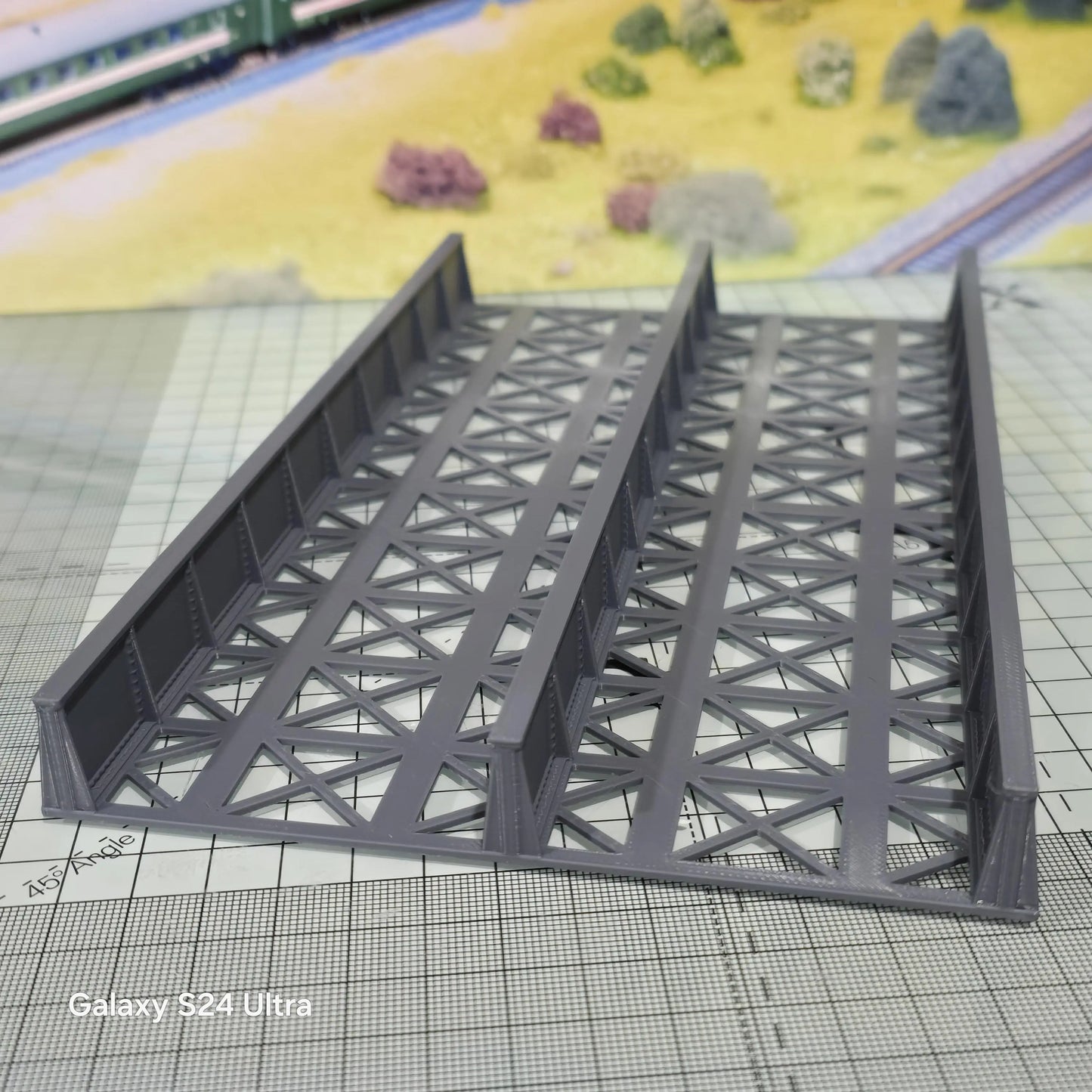 Double Track Girder Bridge 238mm Deck OO Gauge Model Railway Train Layout 1:76 Scale 3D Peak Print