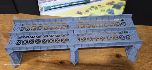 Iron Girder Bridge OO Gauge 600mm Double Track Model Railway Train 1:76 Scale 3D Peak Print