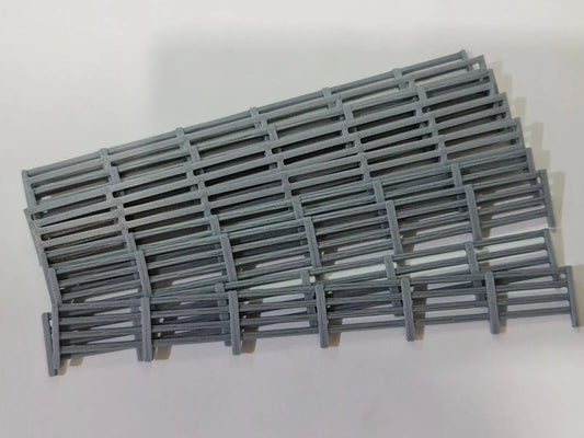 Fencing Railings OO HO New 10 Pack Grey Gauge 1:76 Scale Models Train Railway 3D Peak Print
