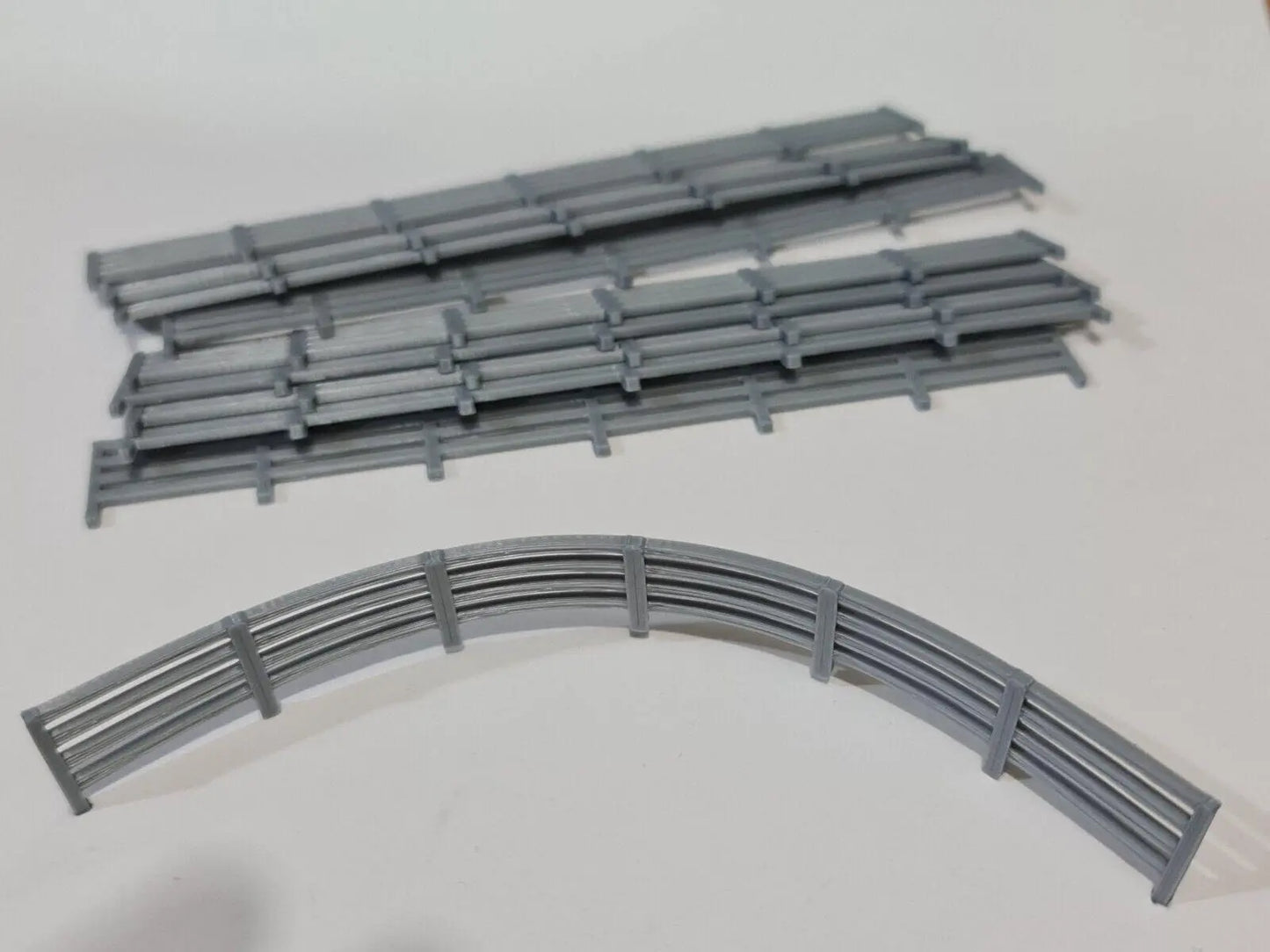 Fencing Railings OO HO New 10 Pack Grey Gauge 1:76 Scale Models Train Railway 3D Peak Print