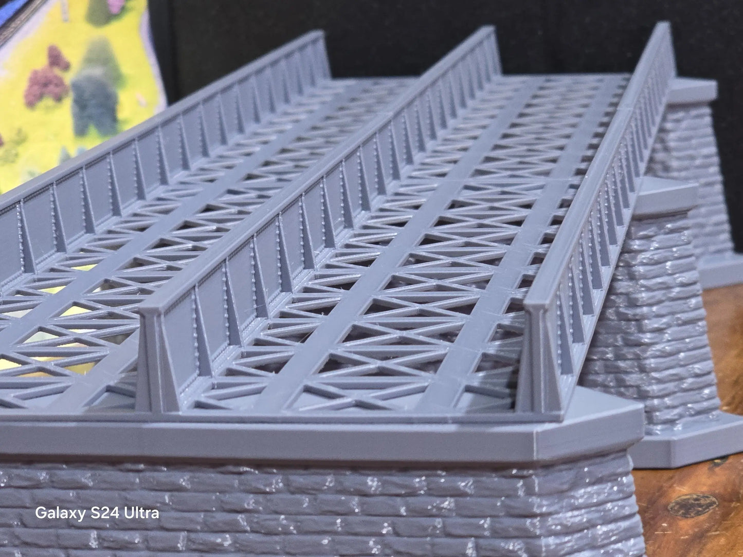 Iron Girder Bridge OO Gauge 800mm Double Track Model Railway Train 1:76 Scale 3D Peak Print