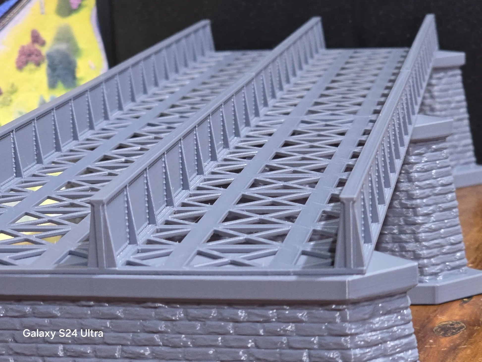 Iron Girder Bridge OO Gauge 800mm Double Track Model Railway Train 1:76 Scale 3D Peak Print