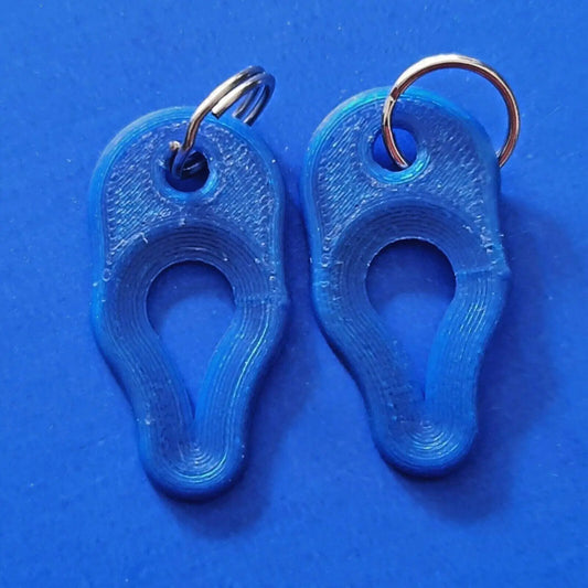 2 x Key Ring Tick Removal Tools DarkBlue PLA Plastic Biodegradable dog cat horse 3D Peak Print