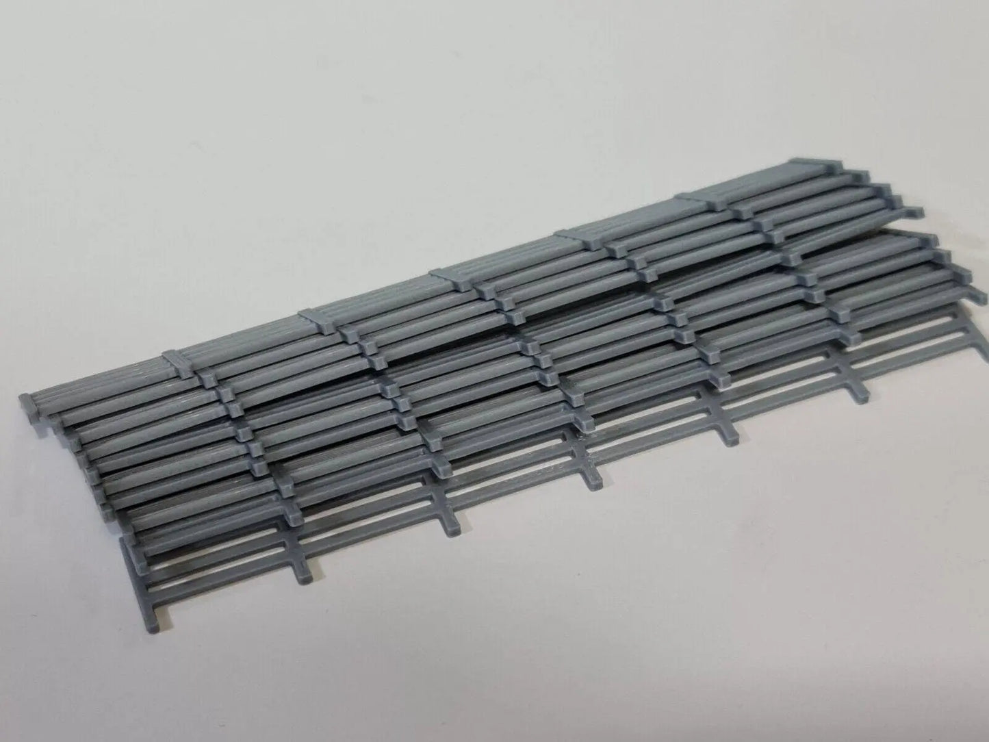 Fencing Railings OO HO New 10 Pack Grey Gauge 1:76 Scale Models Train Railway 3D Peak Print
