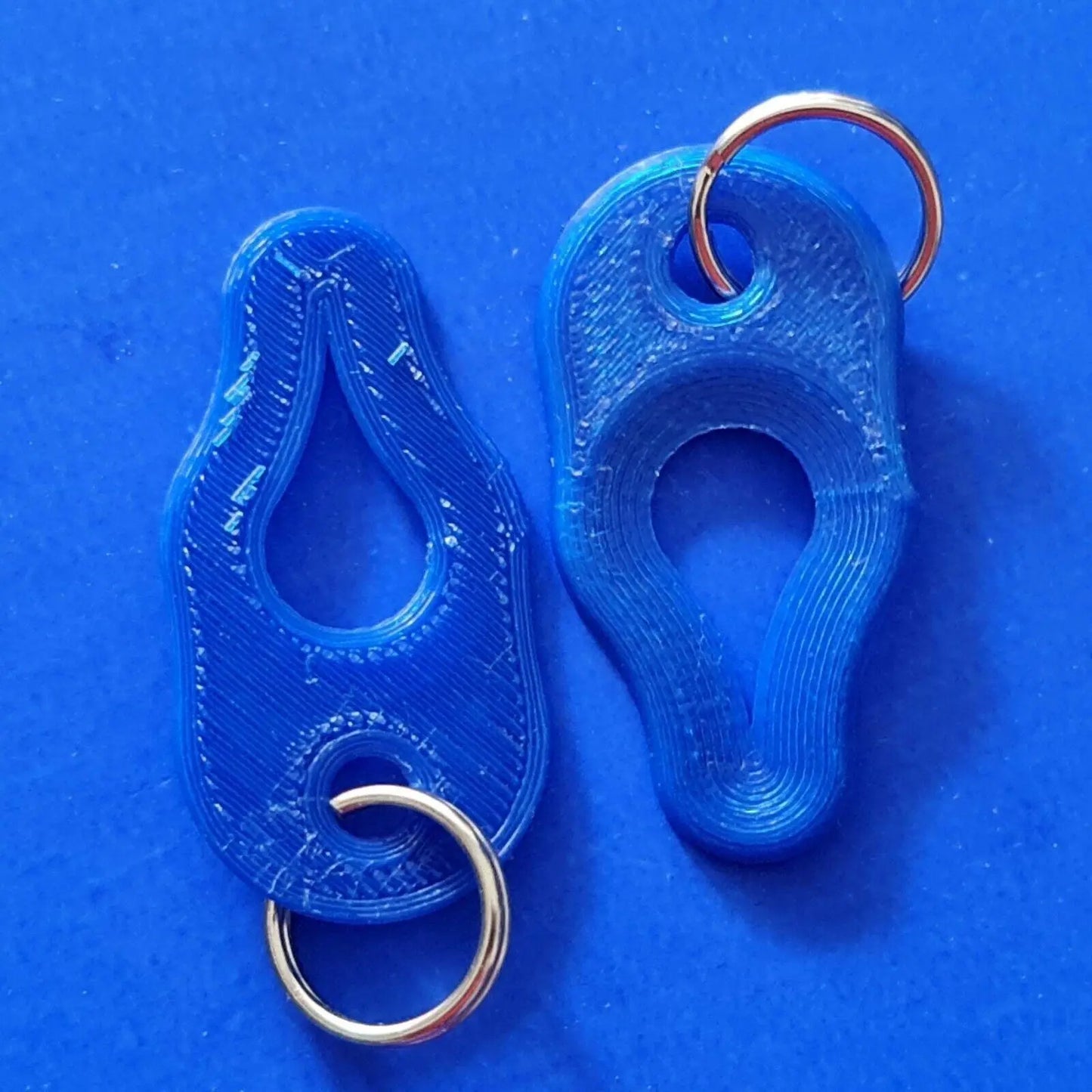 2 x Key Ring Tick Removal Tools DarkBlue PLA Plastic Biodegradable dog cat horse 3D Peak Print