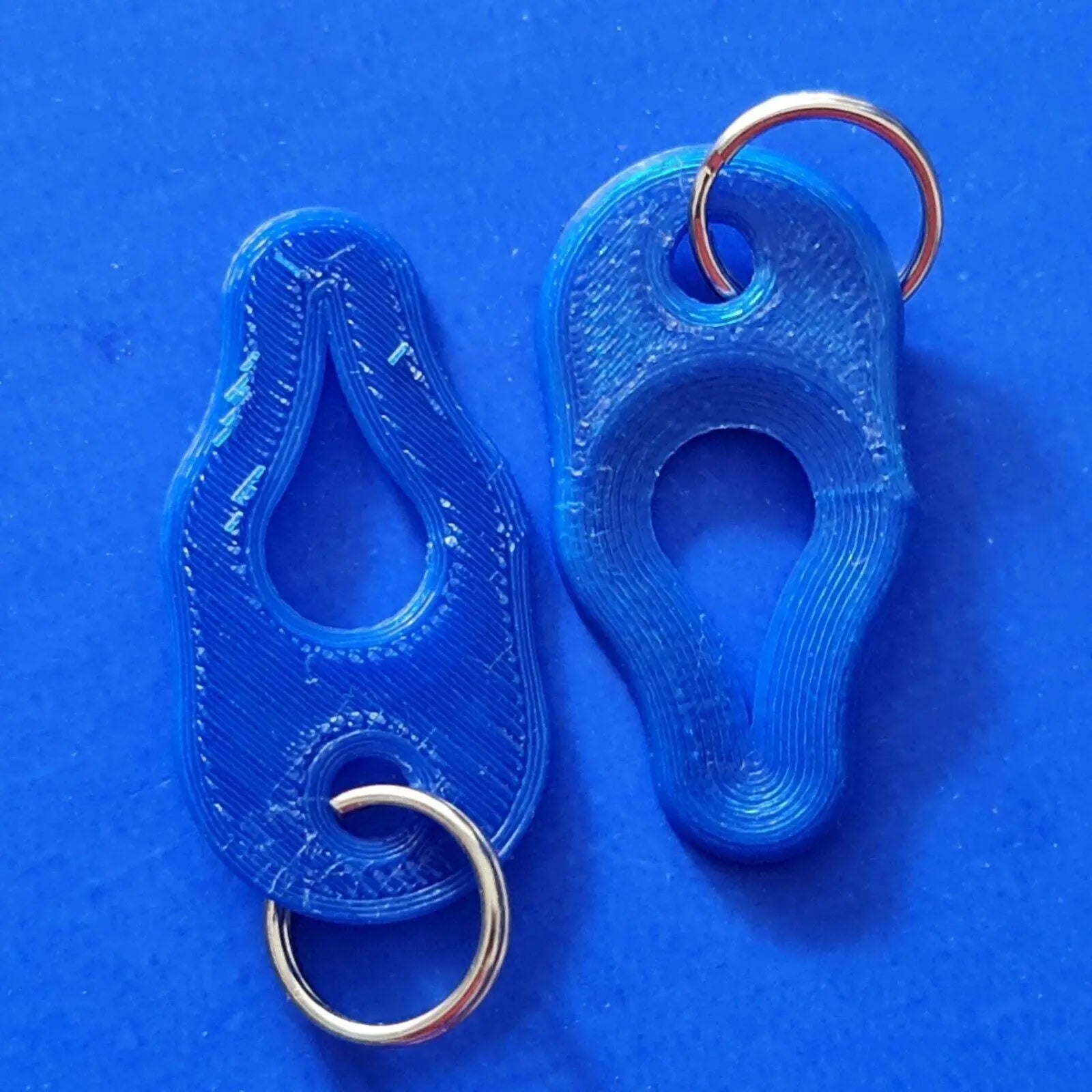 2 x Key Ring Tick Removal Tools DarkBlue PLA Plastic Biodegradable dog cat horse 3D Peak Print