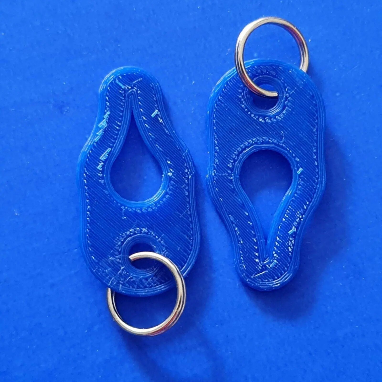 2 x Key Ring Tick Removal Tools DarkBlue PLA Plastic Biodegradable dog cat horse 3D Peak Print