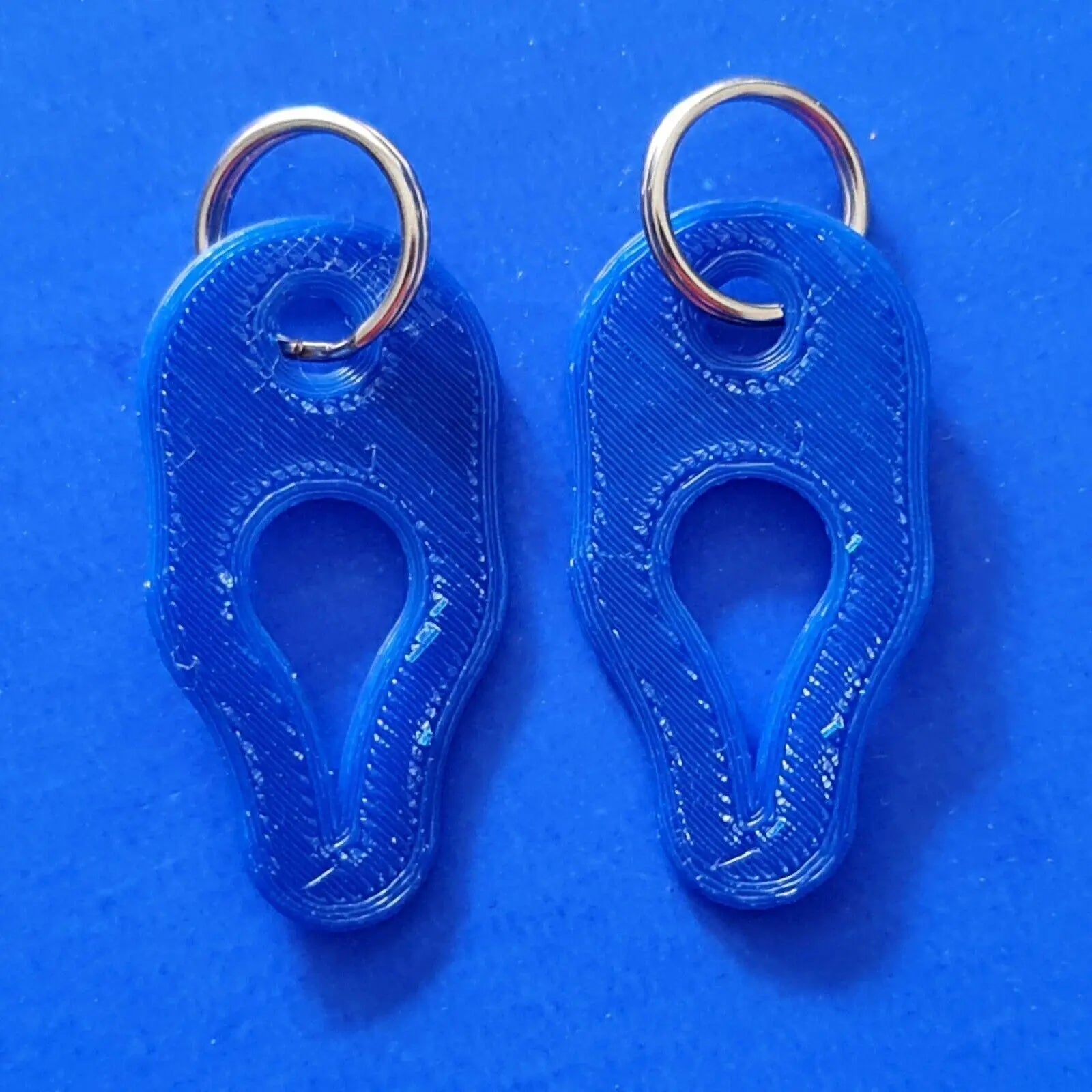 2 x Key Ring Tick Removal Tools DarkBlue PLA Plastic Biodegradable dog cat horse 3D Peak Print