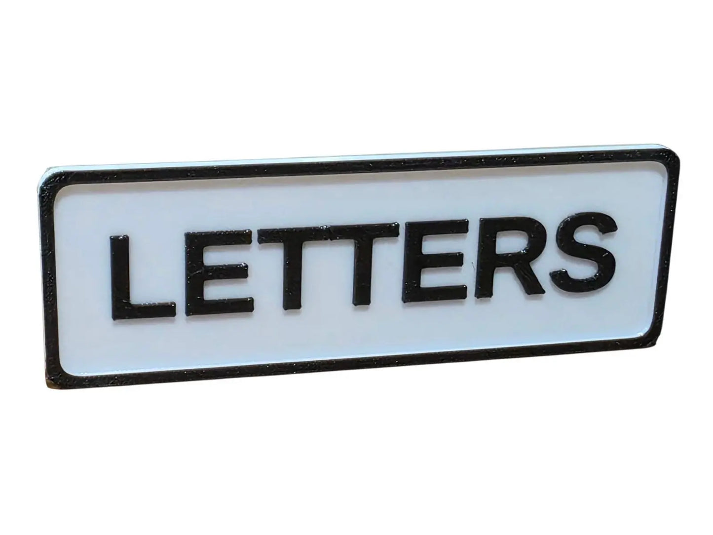 Letters sign plaque petg waterproof uv & heat resistant self adhesive postbox 3D Peak Print
