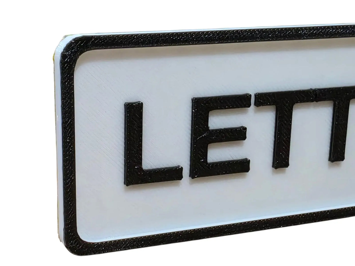 Letters sign plaque petg waterproof uv & heat resistant self adhesive postbox 3D Peak Print