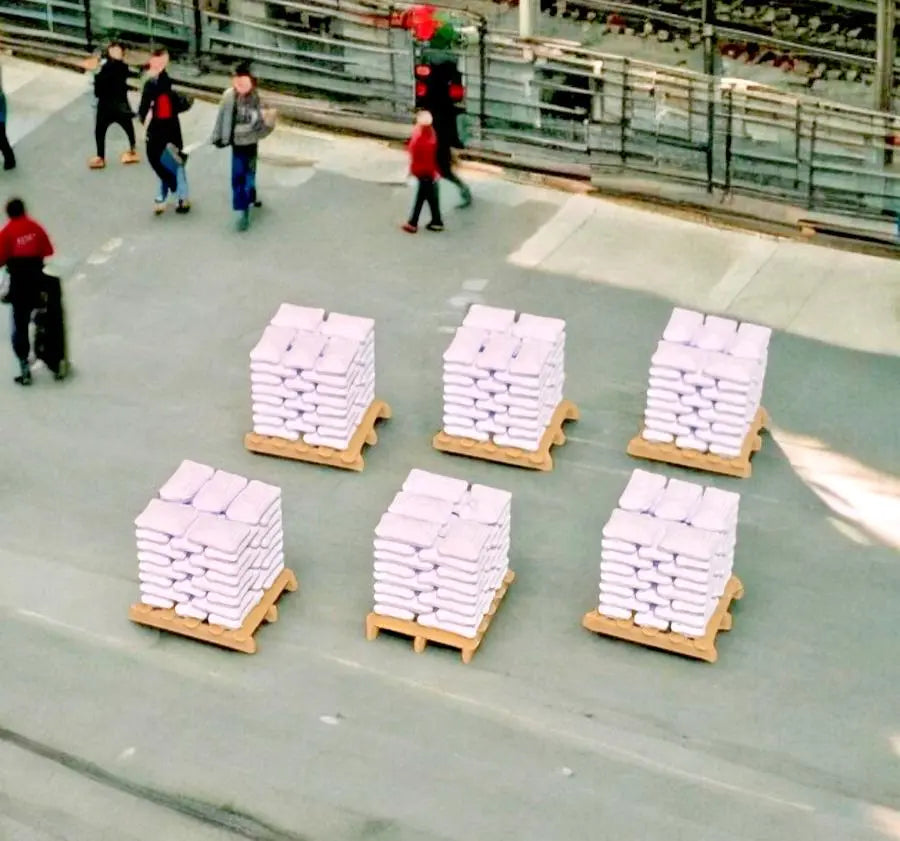 Pallets of white sacks wood pallet oo gauge 1:76 scale model railway (6 pack) 3D Peak Print