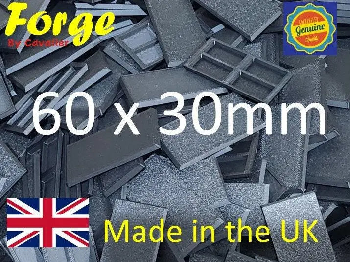 60 x 30mm rectangle wargaming bases pla plastic for war gaming - tabletop games 3D Peak Print