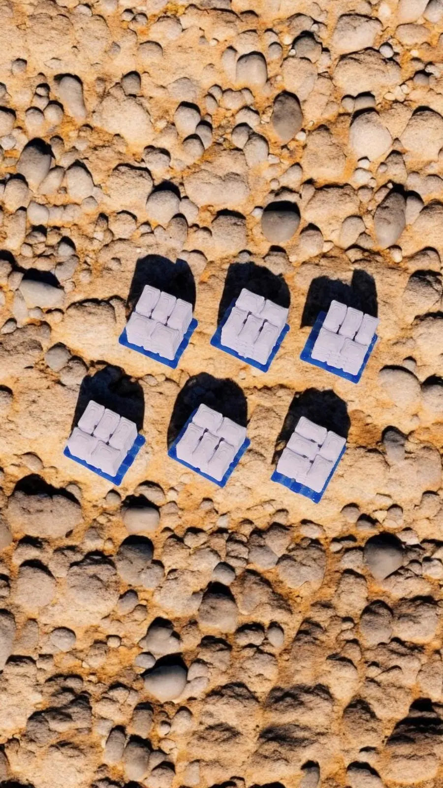 Pallets of white sacks blue pallet n gauge 1:148 scale model railway (6 pack) 3D Peak Print