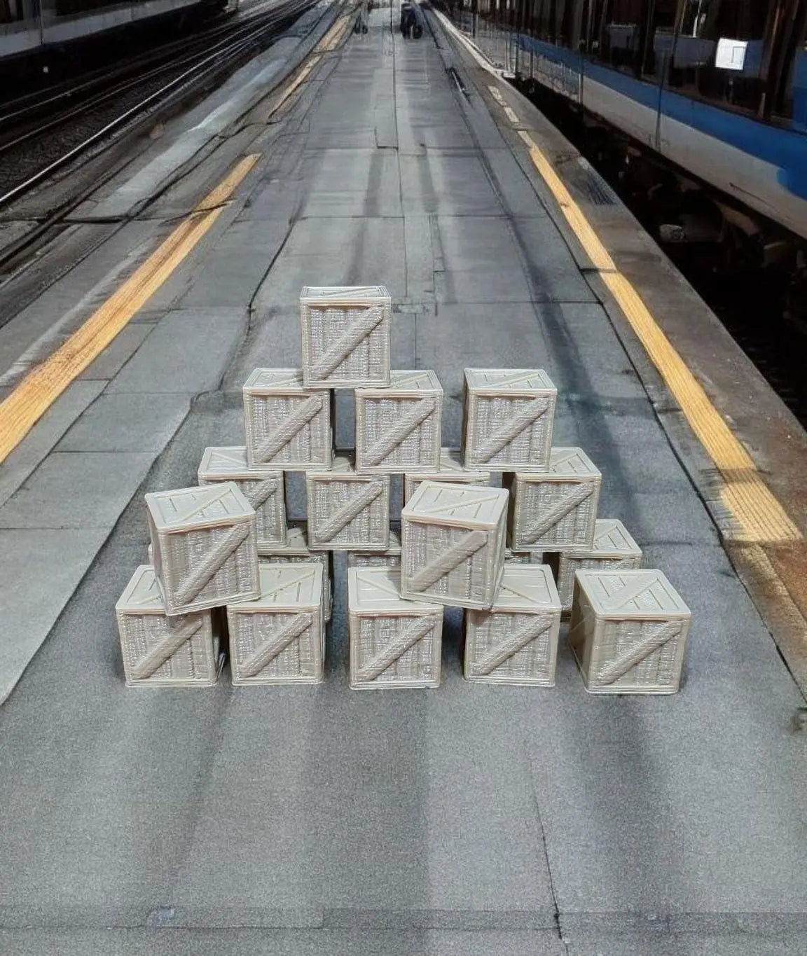 Wooden crates 3ft model train railway station freight new oo ho gauge 20 pack 3D Peak Print