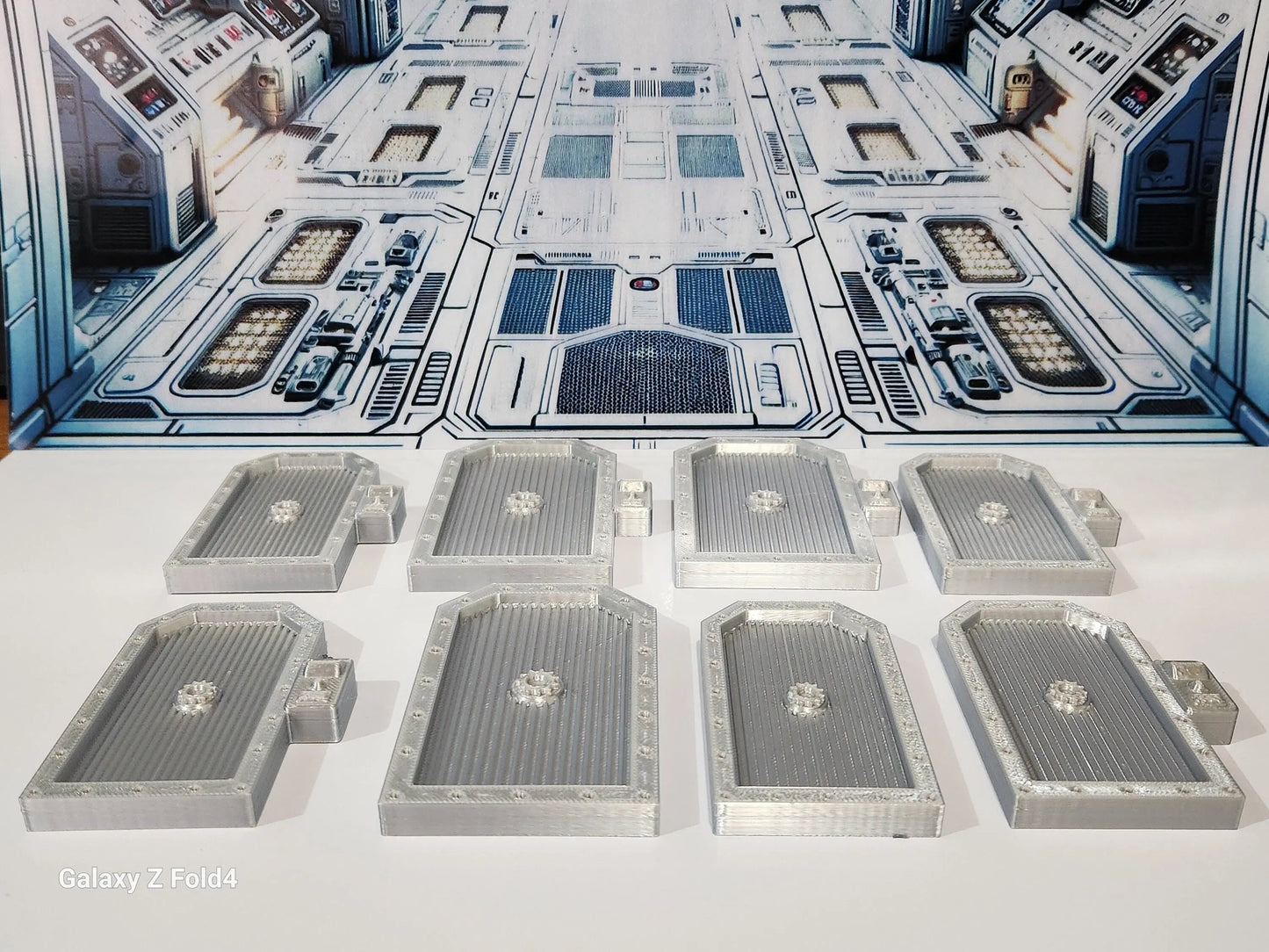 28mm Sci-Fi Greebles Doors Kitbash Set 8 pcs Cyberpunk Control Panels 3D Peak Print