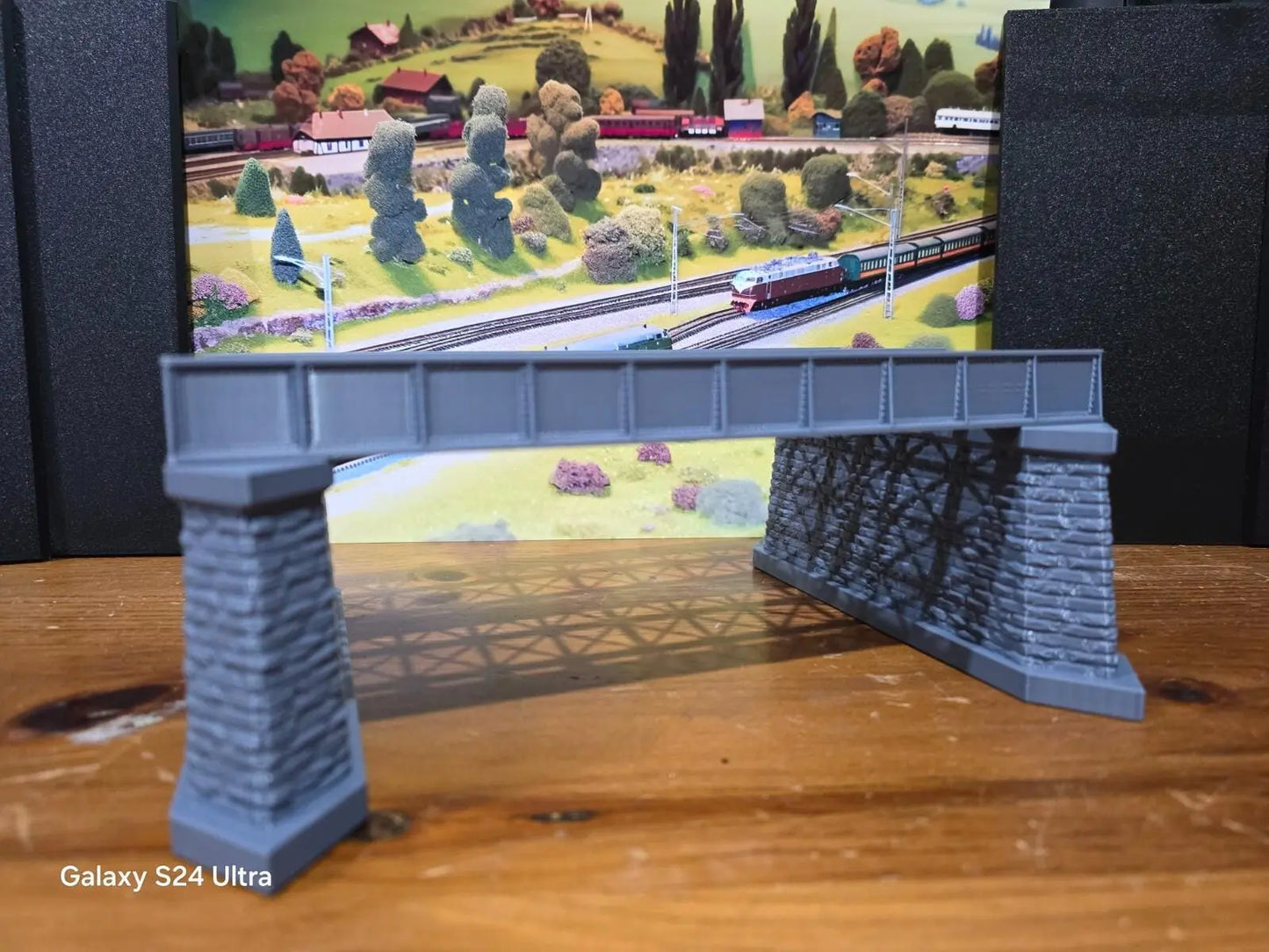 Ho gauge double track iron girder bridge model railway train layout 1:87 scale 3D Peak Print