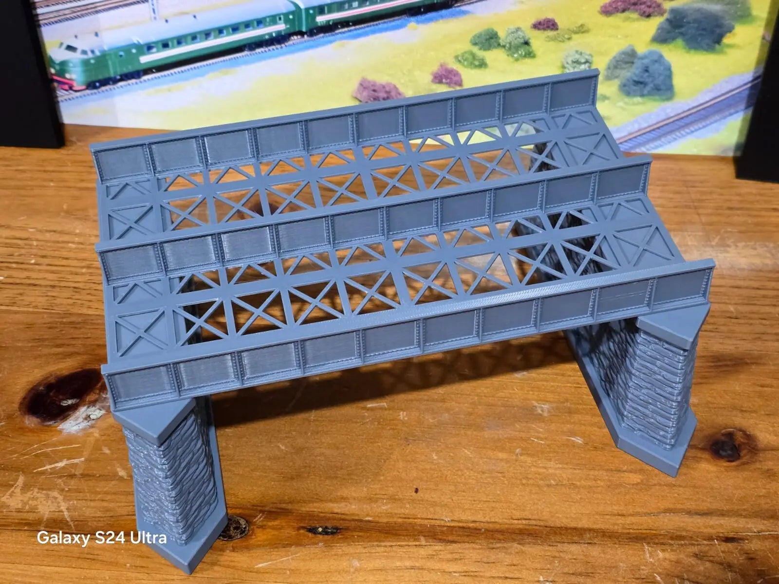 Ho gauge double track iron girder bridge model railway train layout 1:87 scale 3D Peak Print