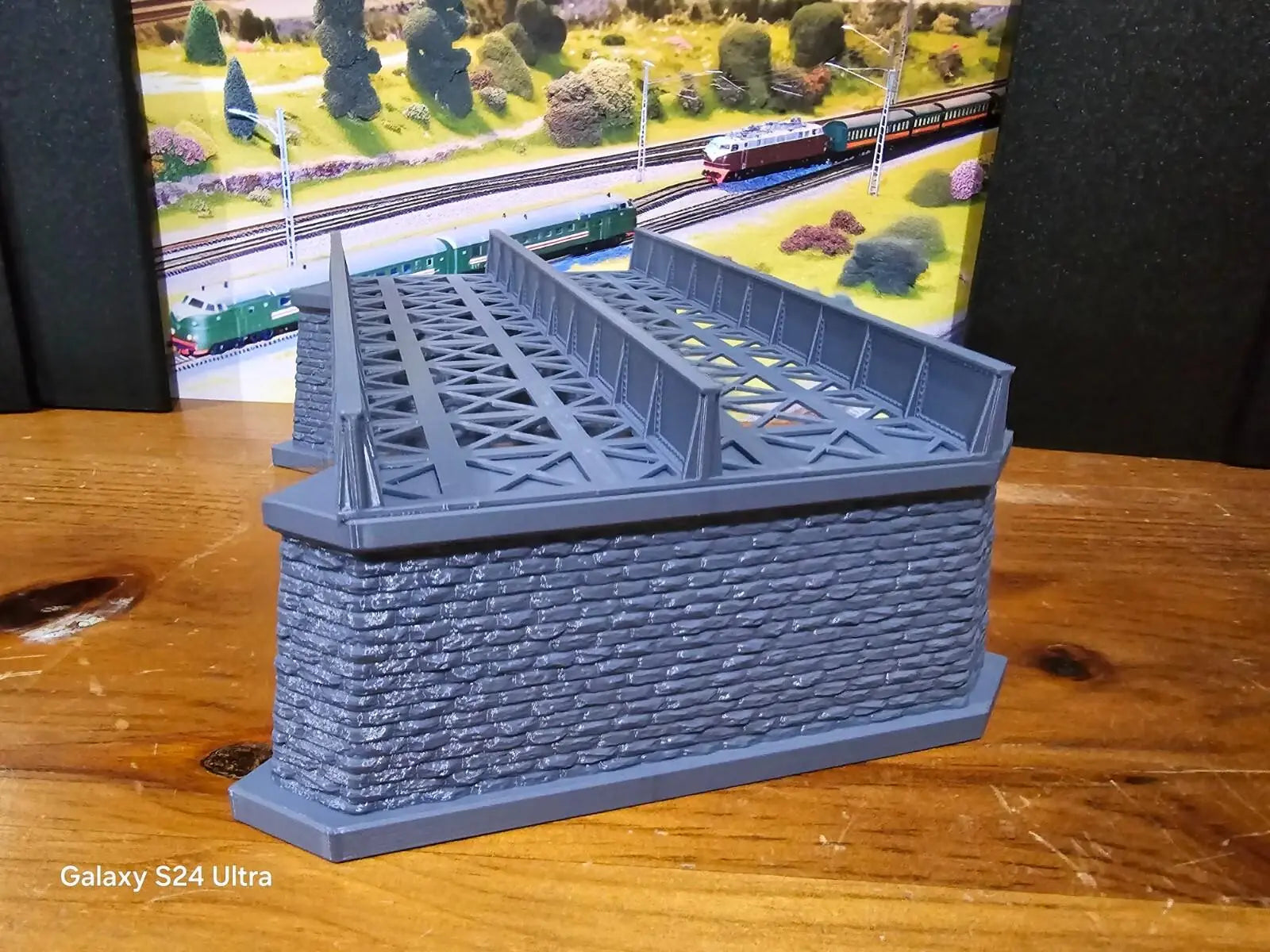Ho gauge double track iron girder bridge model railway train layout 1:87 scale 3D Peak Print