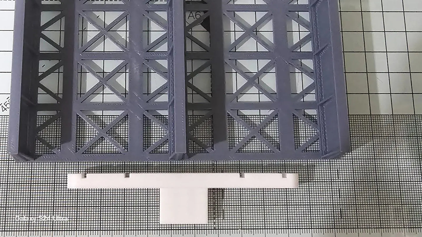 Ho gauge double track iron girder bridge model railway train layout 1:87 scale 3D Peak Print