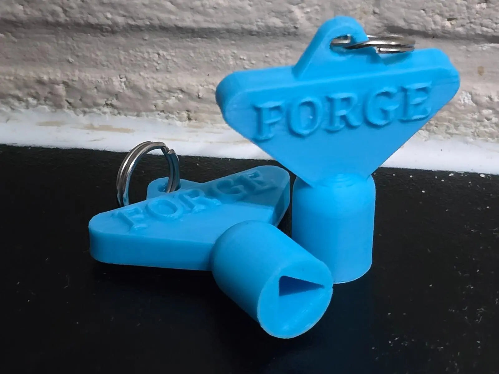 2 x gas electric meter box utility triangle key cupboard sky blue pla plastic 3D Peak Print