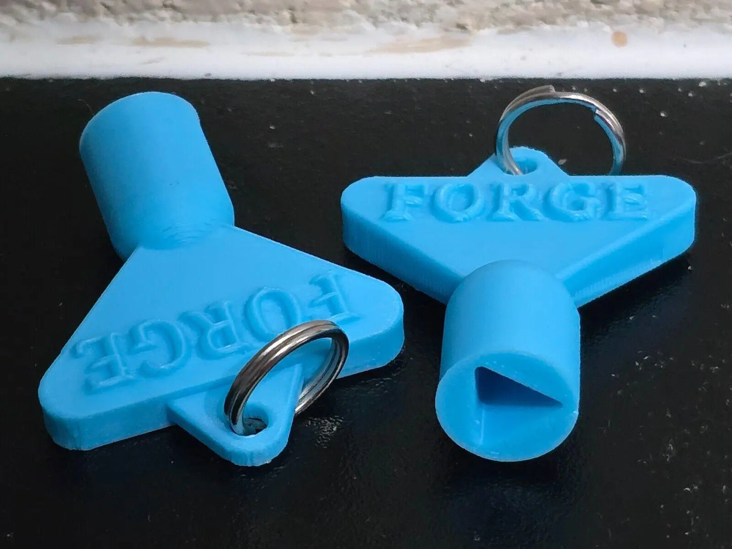 2 x gas electric meter box utility triangle key cupboard sky blue pla plastic 3D Peak Print