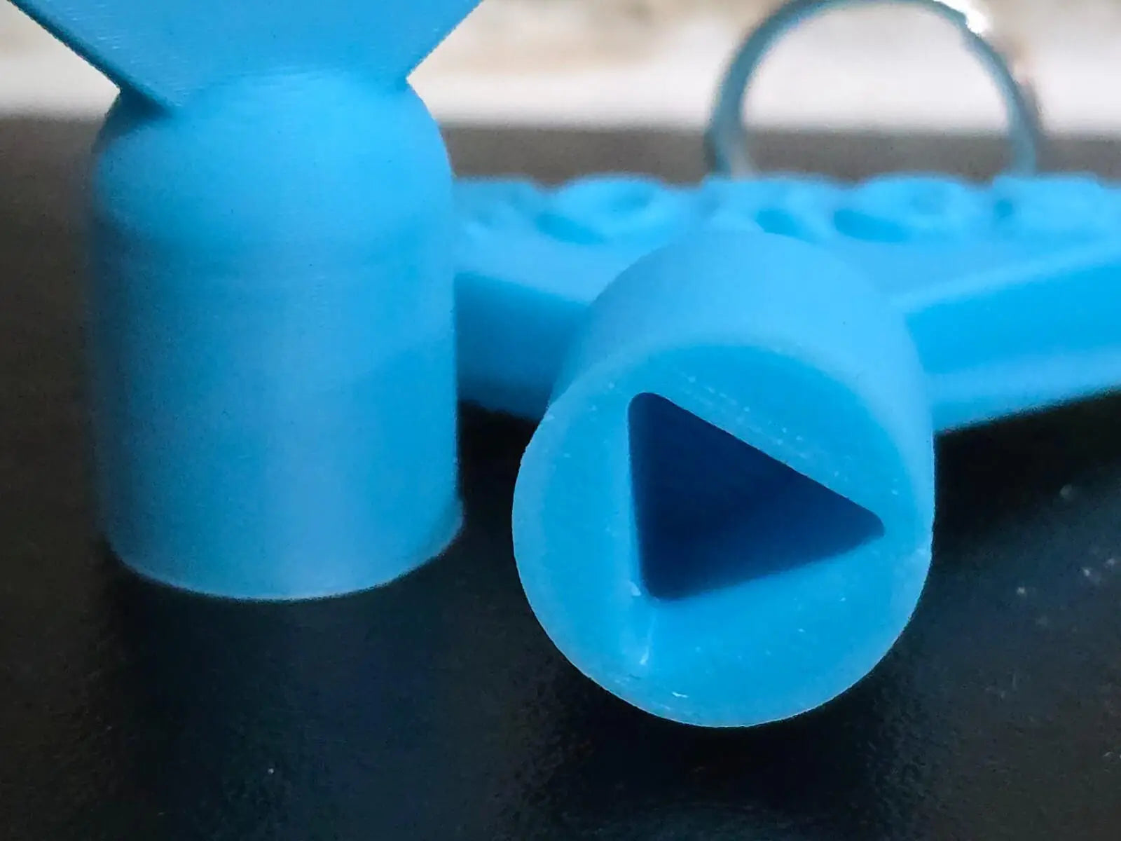 2 x gas electric meter box utility triangle key cupboard sky blue pla plastic 3D Peak Print