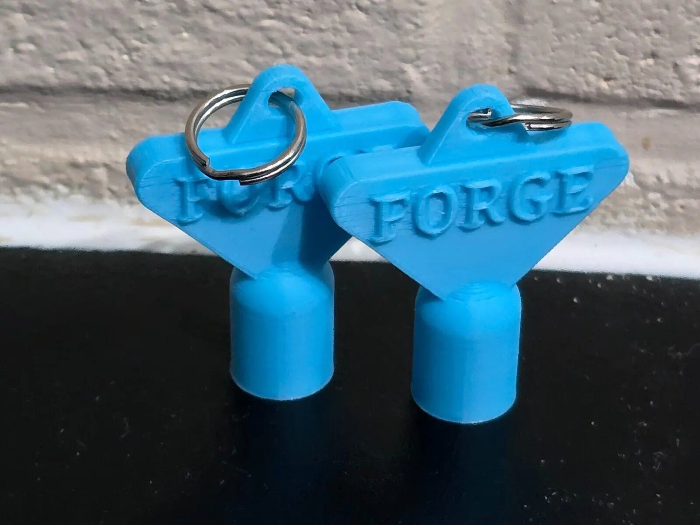 2 x gas electric meter box utility triangle key cupboard sky blue pla plastic 3D Peak Print