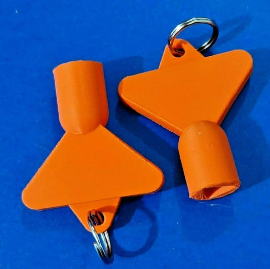 2 x Gas Electric Meter Box Utility Key Cupboard Orange PLA Plastic Biodegradable 3D Peak Print