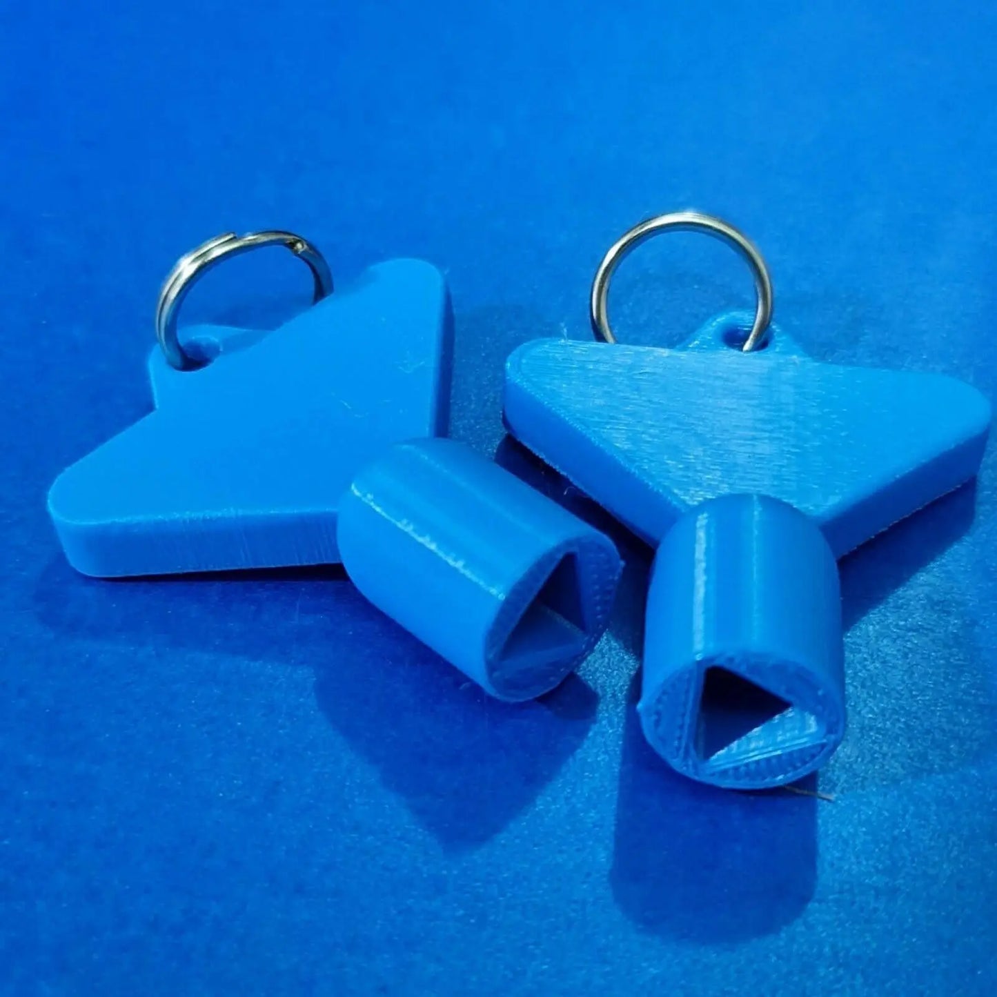 2 x Gas Electric Meter Box Utility Key Cupboard Blue PLA Plastic Biodegradable 3D Peak Print