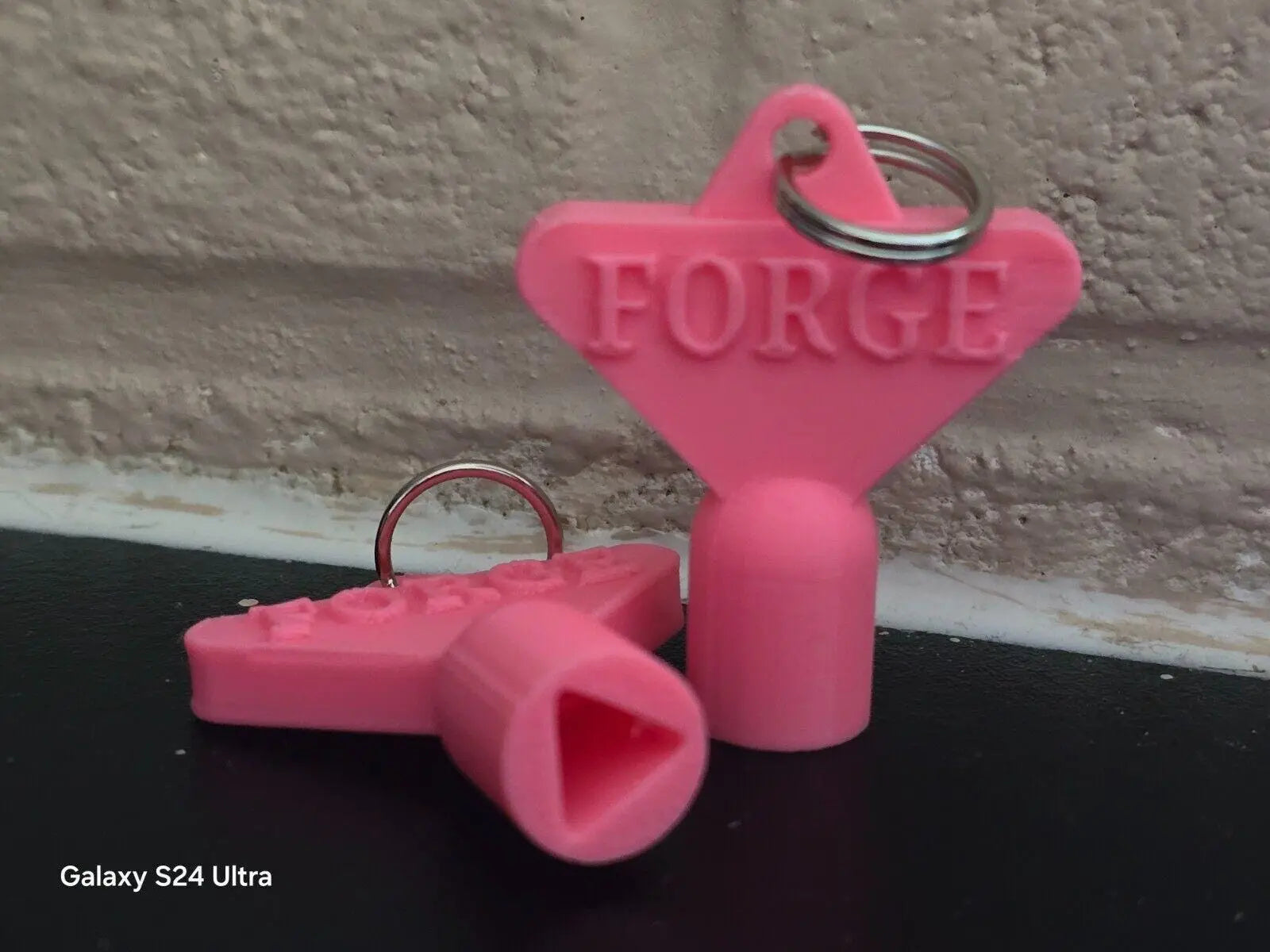 2 x Gas Electric Meter Box Utility Key Cupboard Pink PLA Plastic Biodegradable 3D Peak Print