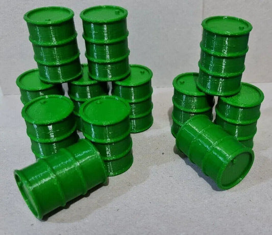200L Oil Drums Barrels 12pcs 1:24 scale Diorama G Gauge Garden Railway Train 3D Peak Print